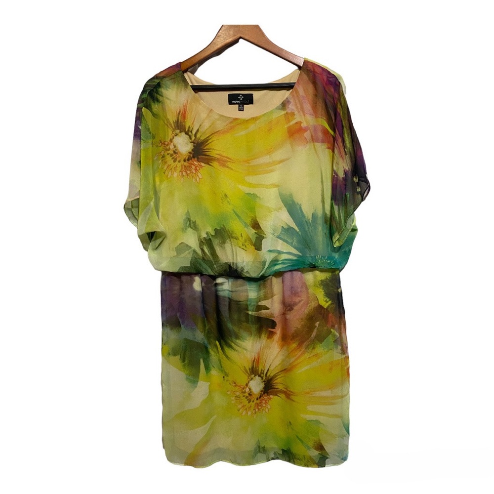 Ronni Nicole Women’s Watercolor Floral Midi Dress Size 16